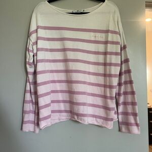 Vineyard Vines Pink and White Striped Sweater
